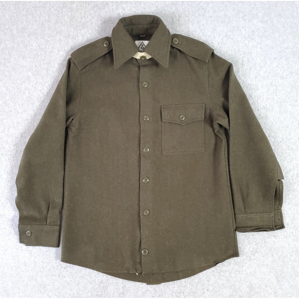 Iraqi Armed Forces Ministry of‎ Defence Olive Wool Dress Shirt Jacket Size 14.5